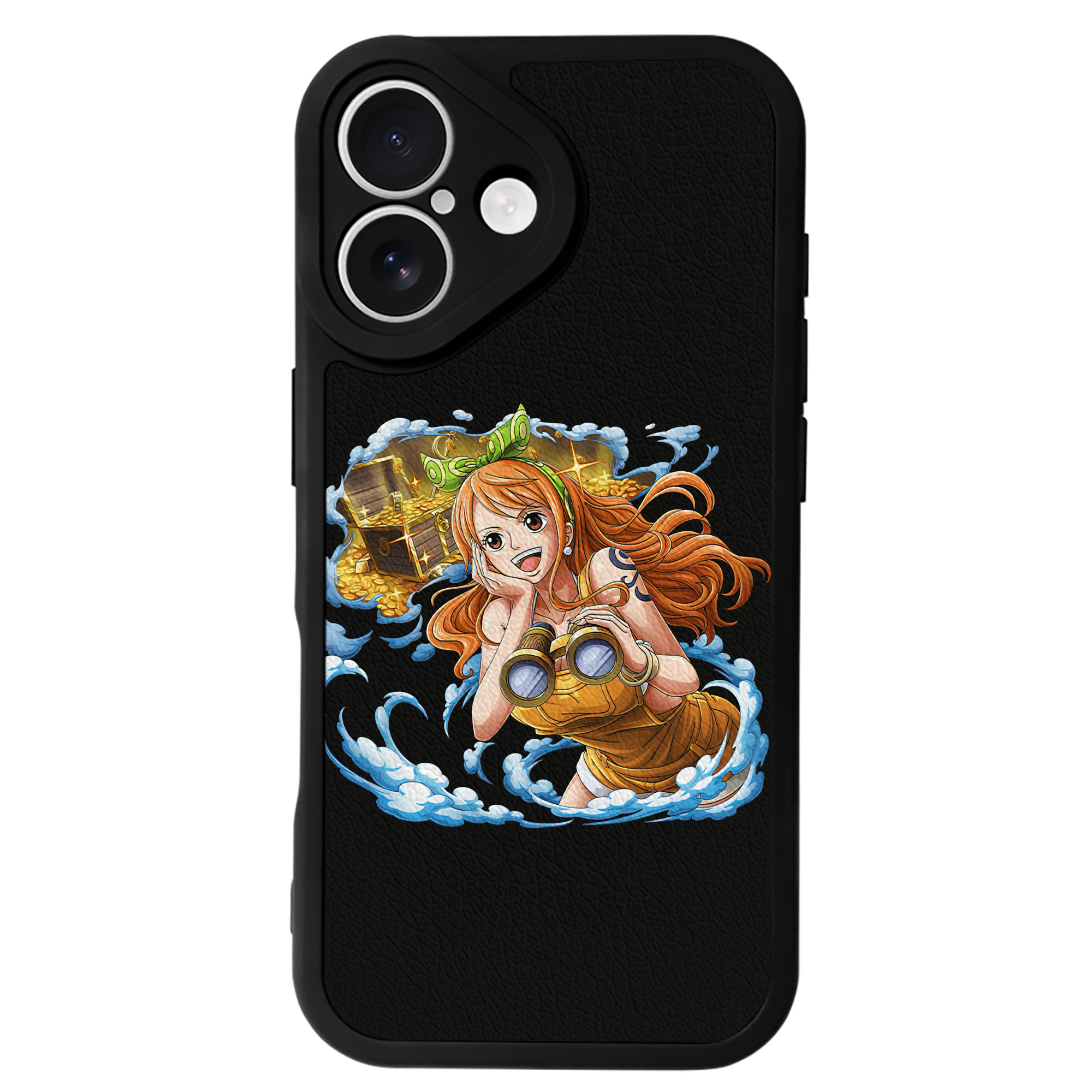（画像用） ワンピース ナミ ONE PIECE Nami 【iPhone 16シリーズ対応】シリコンスマホケース（レザー調） 材質：シリコン